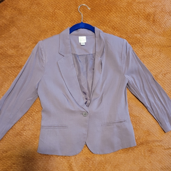 LC lauren conrad gray button blazer - Picture 7 of 8